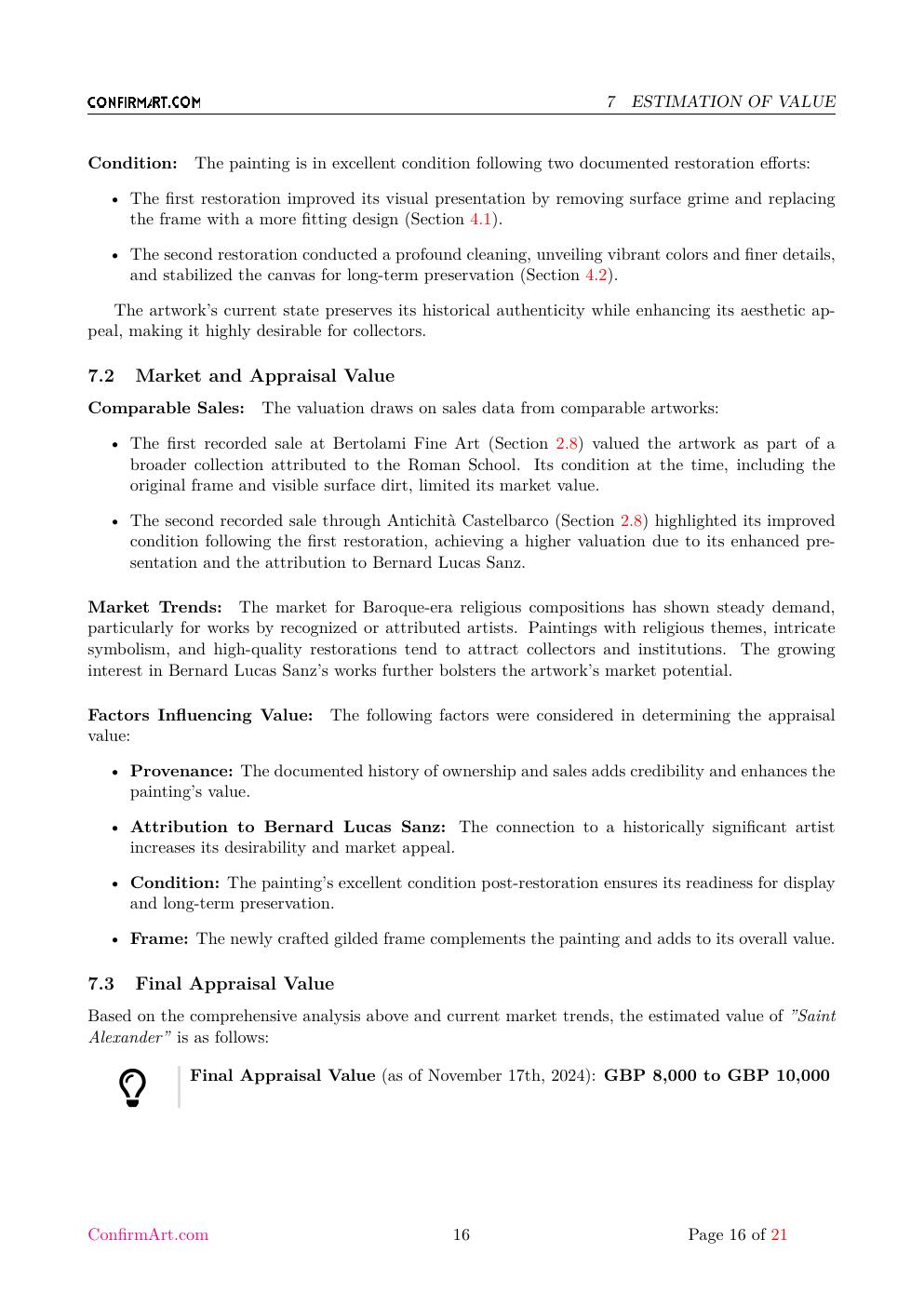 St Alexander report sample page 16