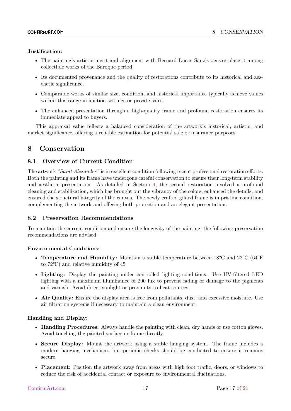 St Alexander report sample page 17