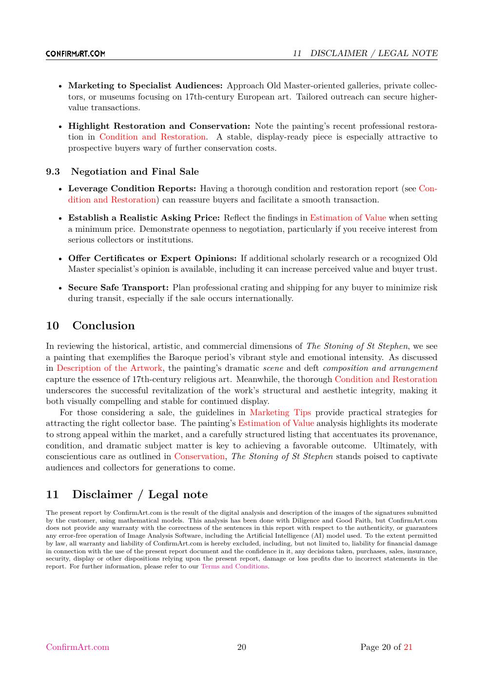 The oil on canvas, "The Stoning of St Stephen" report sample page 20