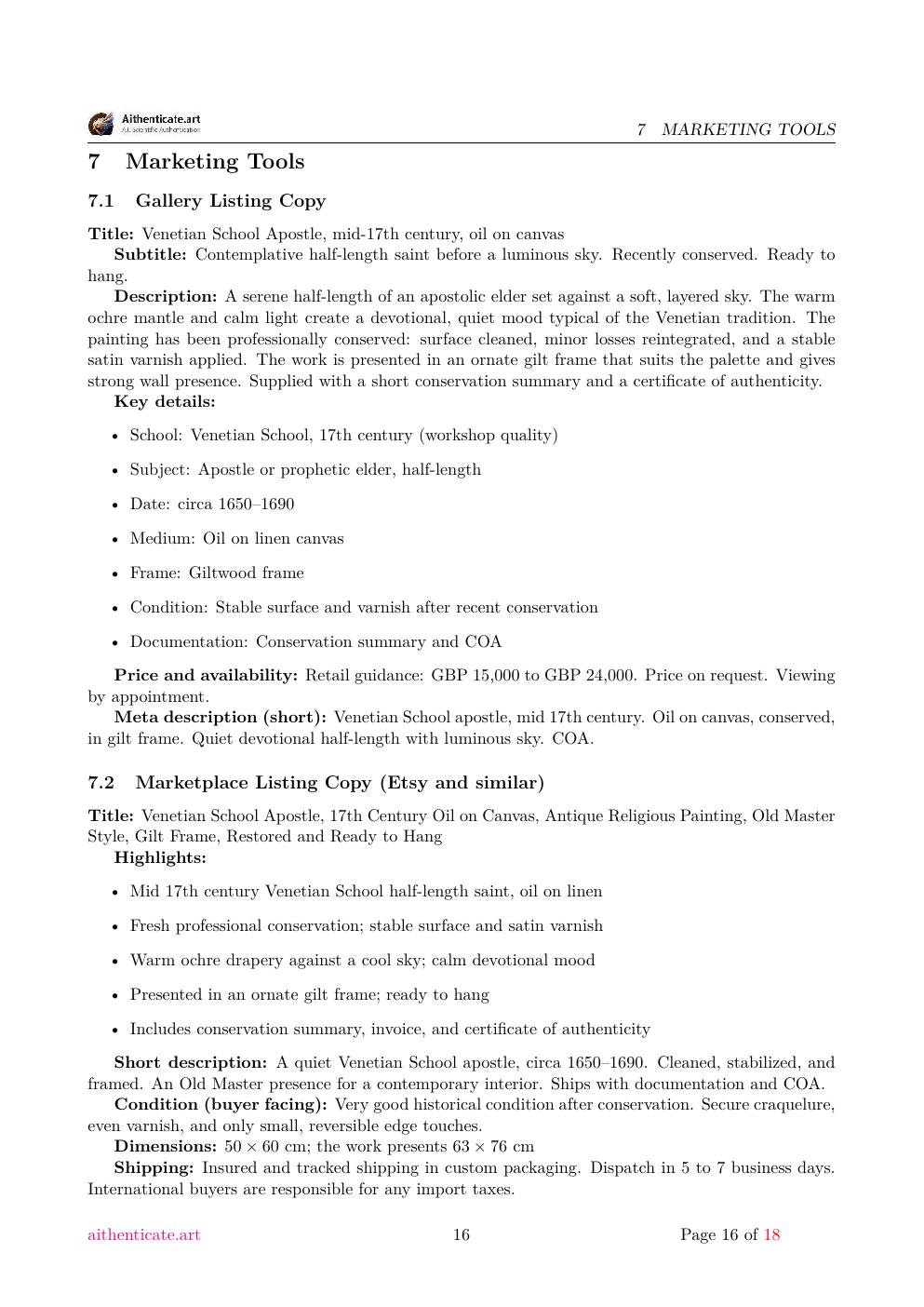 Saint Andrew report sample page 16