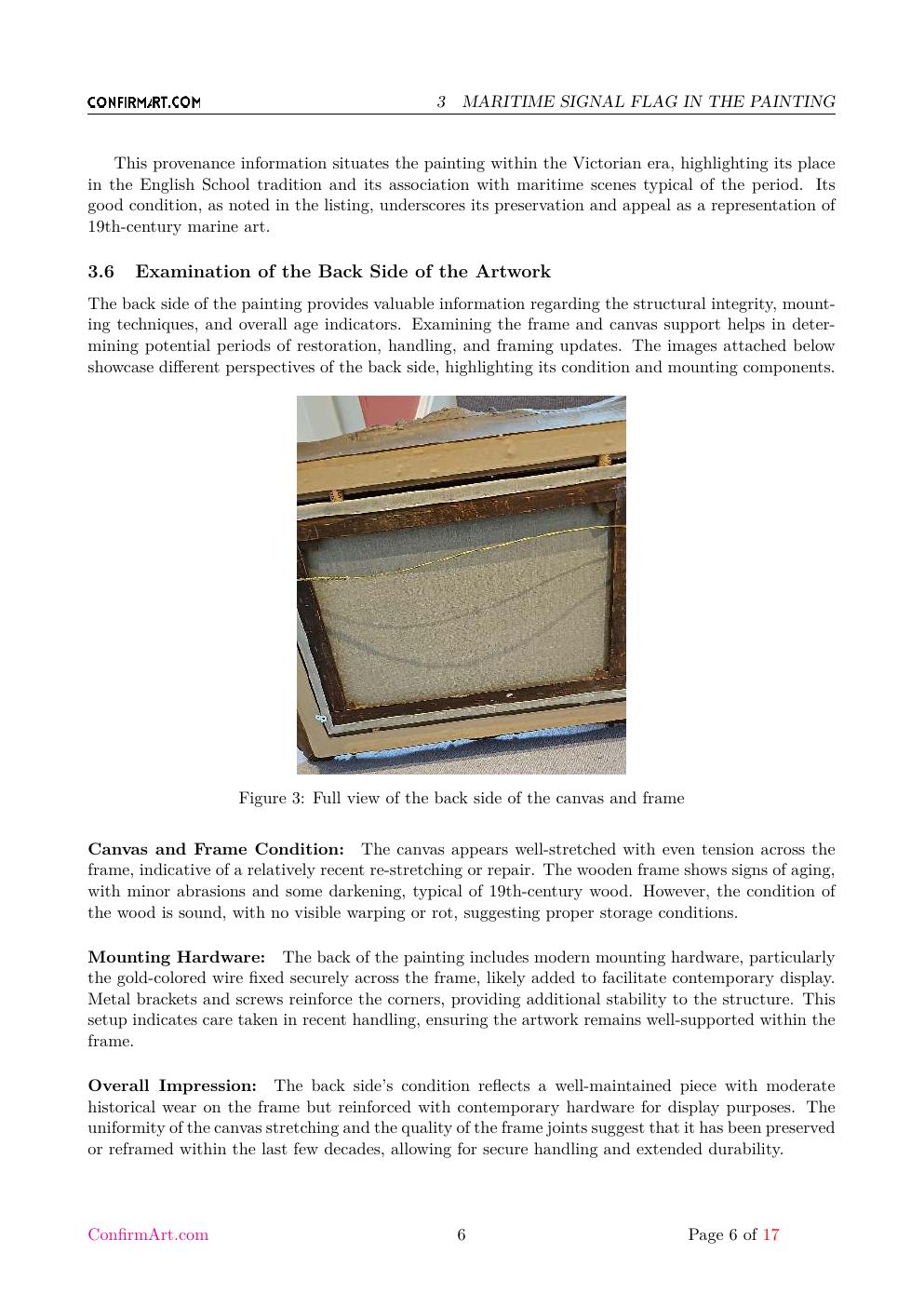 Victorian Sea report sample page 6