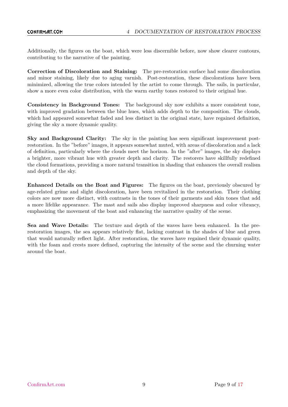 Victorian Sea report sample page 9