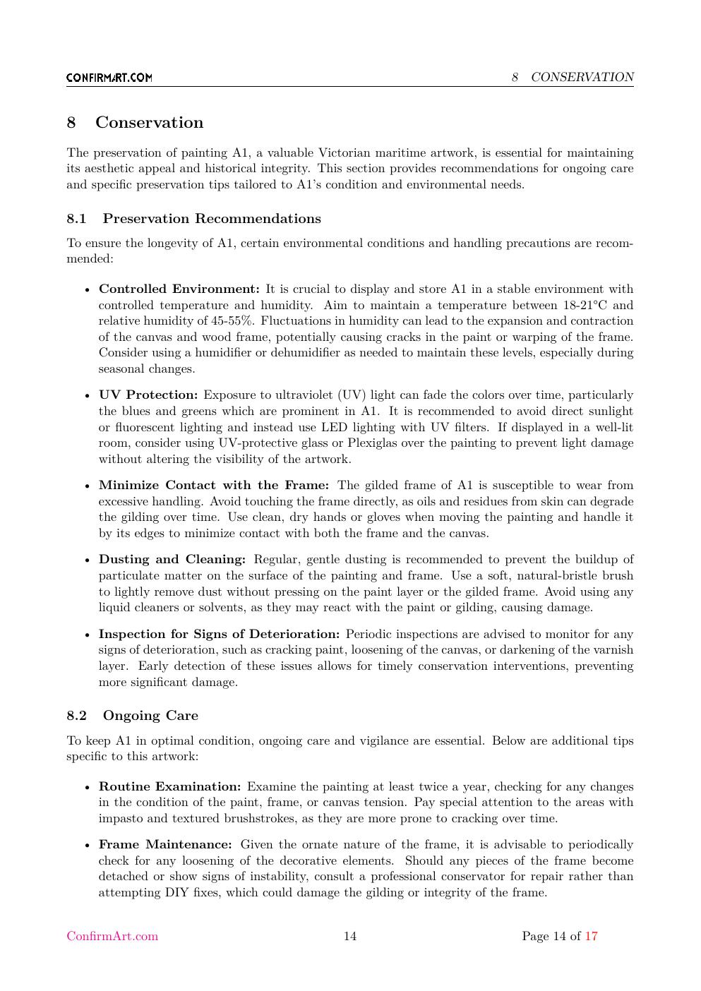 Victorian Sea report sample page 14