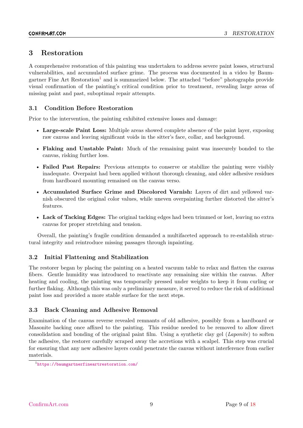 Portrait of a Woman report sample page 9
