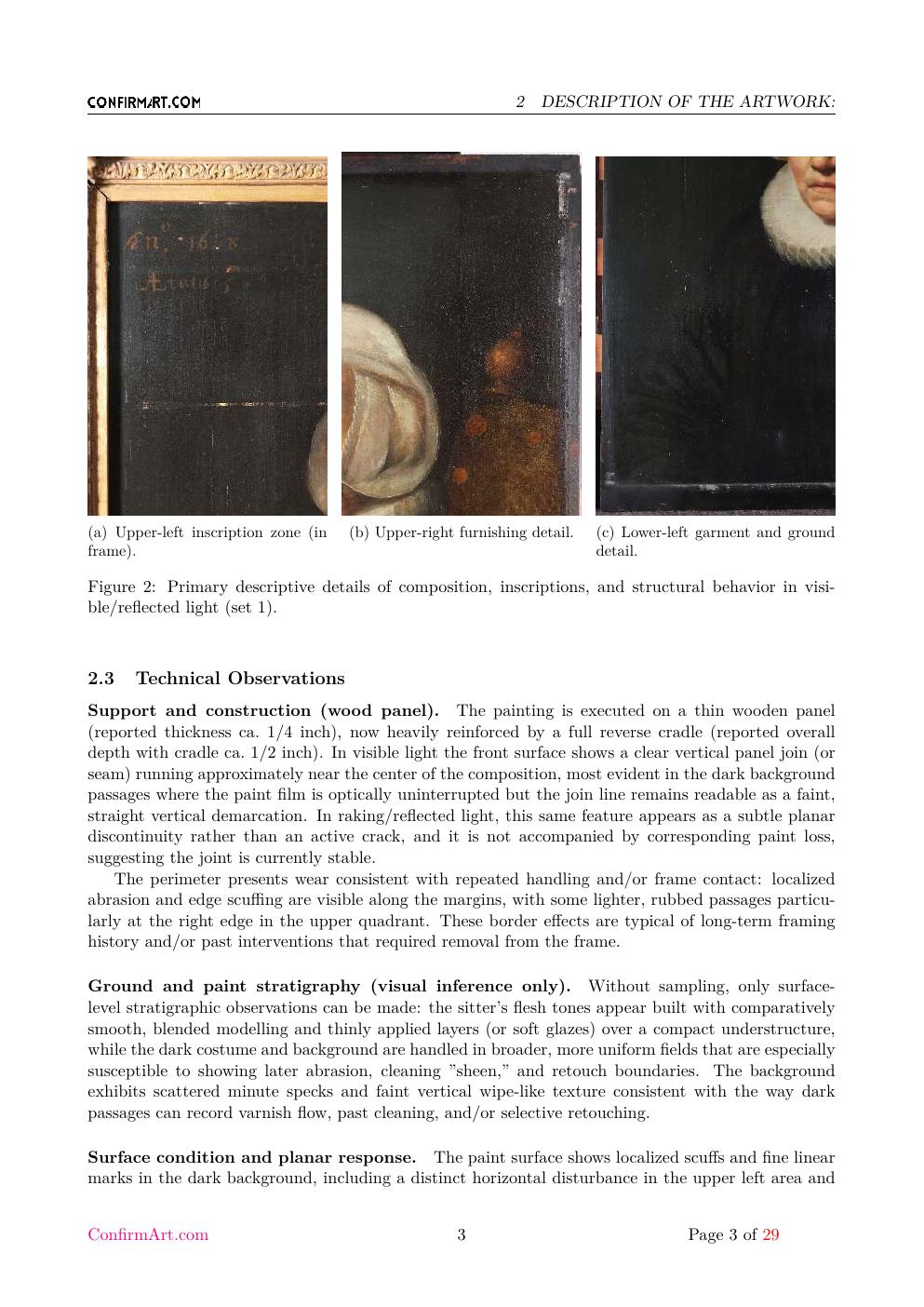Portrait attributed to Jan Anthonisz. van Ravesteyn report sample page 3