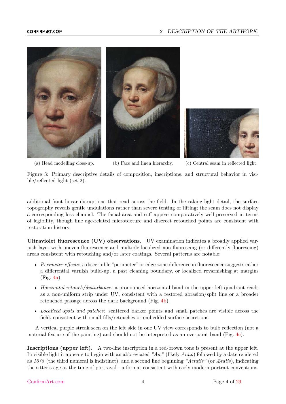 Portrait attributed to Jan Anthonisz. van Ravesteyn report sample page 4