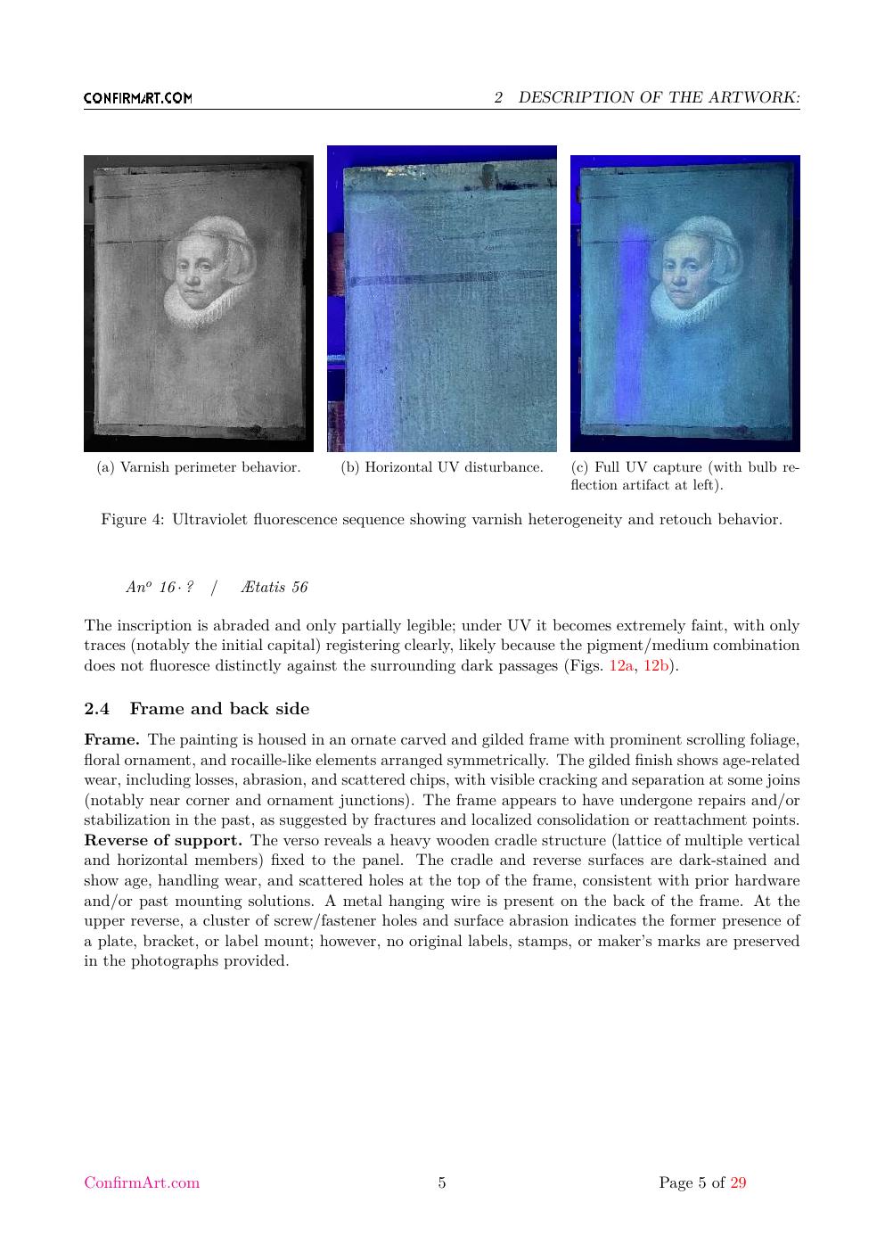 Portrait attributed to Jan Anthonisz. van Ravesteyn report sample page 5