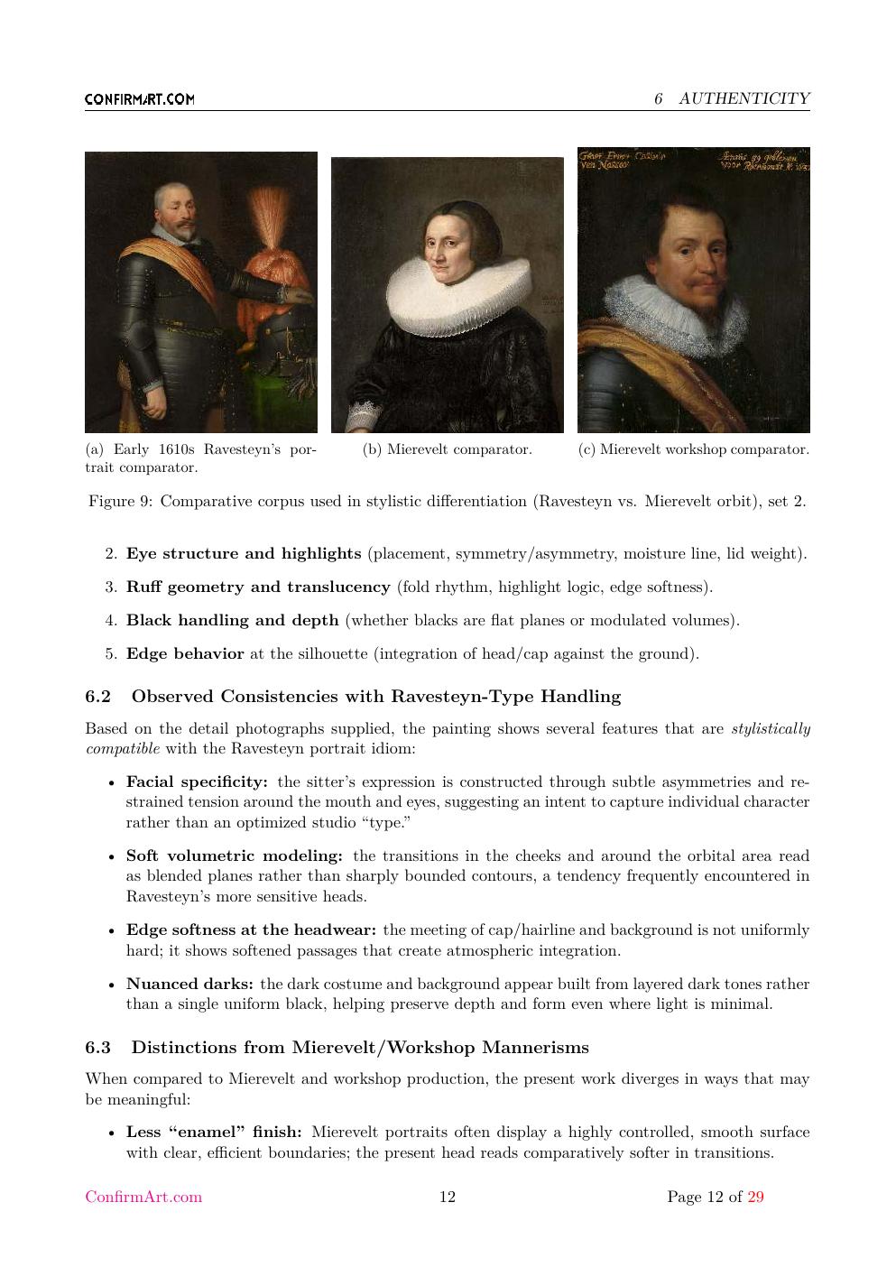 Portrait attributed to Jan Anthonisz. van Ravesteyn report sample page 12