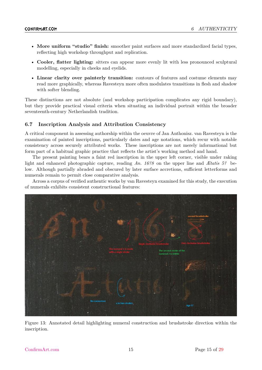 Portrait attributed to Jan Anthonisz. van Ravesteyn report sample page 15