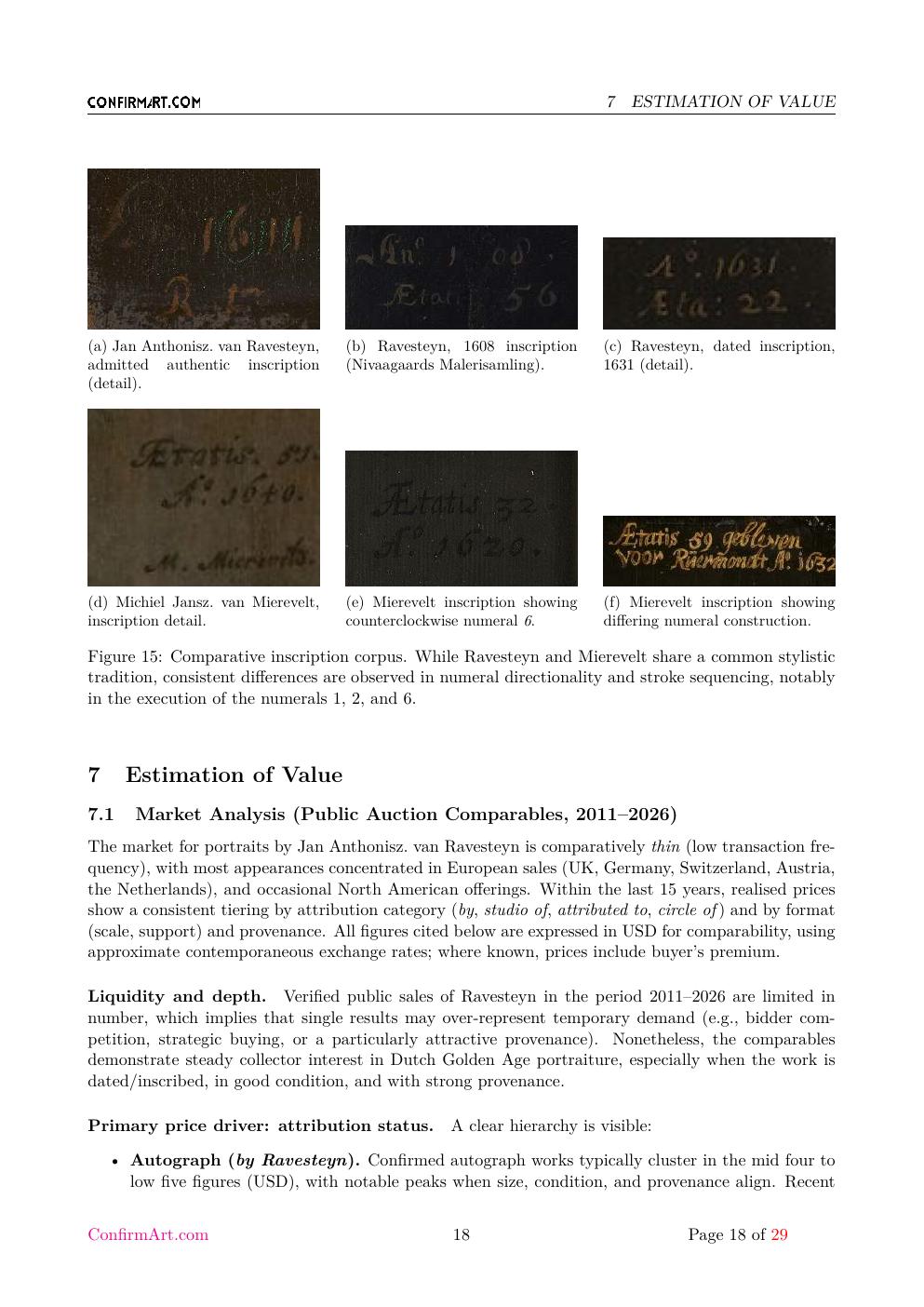 Portrait attributed to Jan Anthonisz. van Ravesteyn report sample page 18