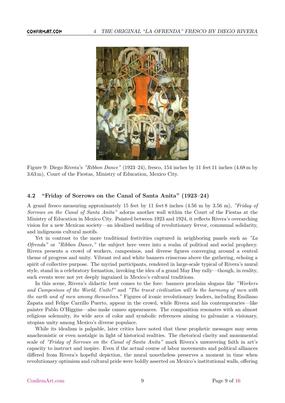 La Ofrenda study report sample page 9