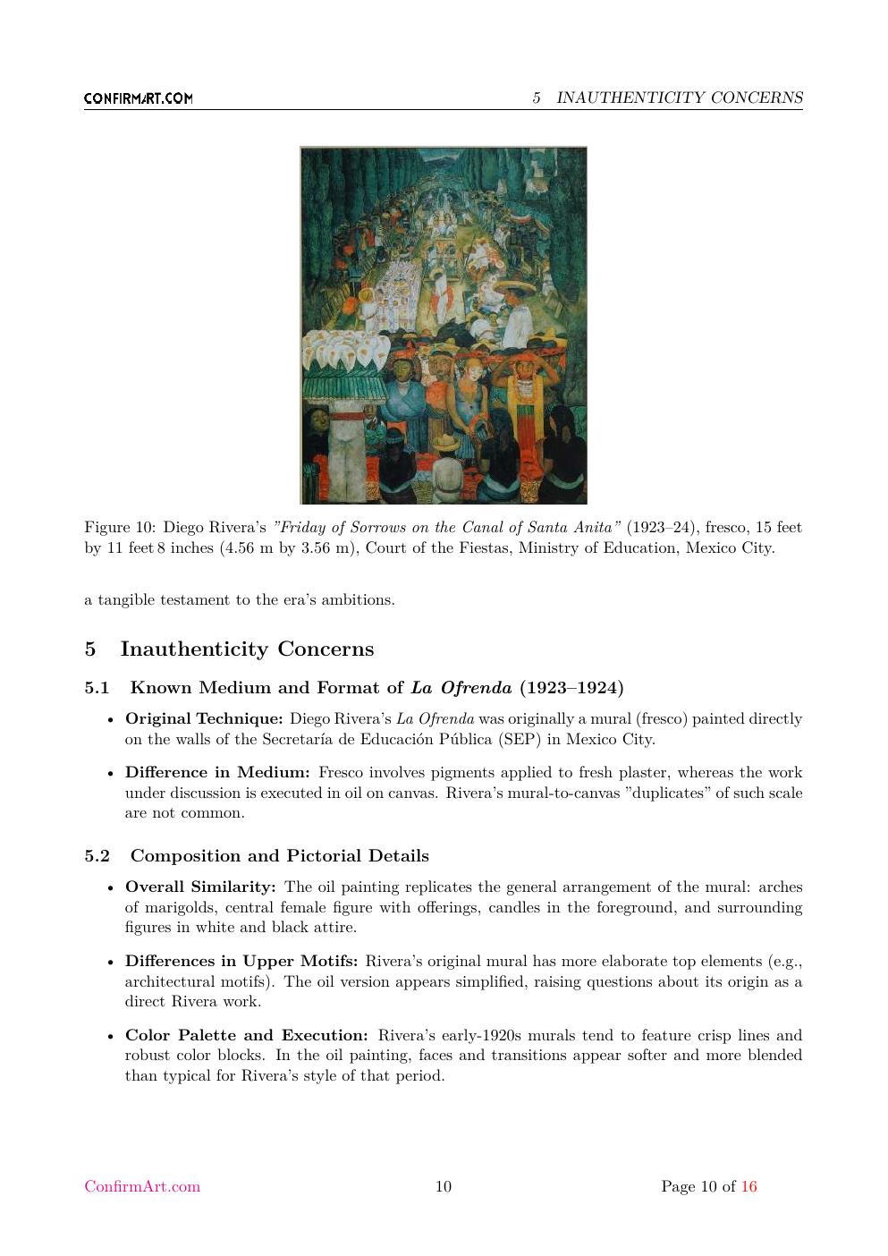 La Ofrenda study report sample page 10