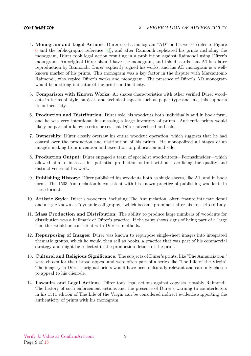 The Annunciation report sample page 9
