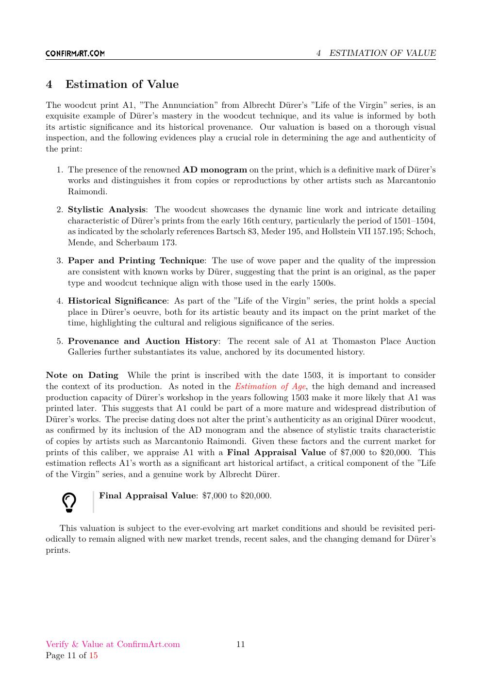 The Annunciation report sample page 11