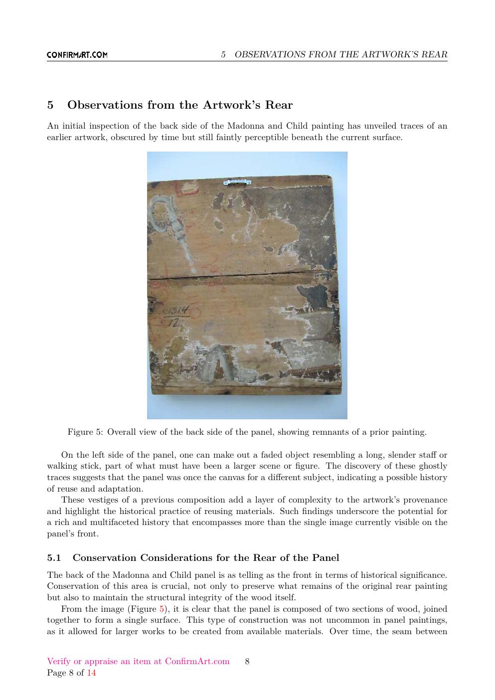 Italian Paintings 13th and 14th Centuries report sample page 8