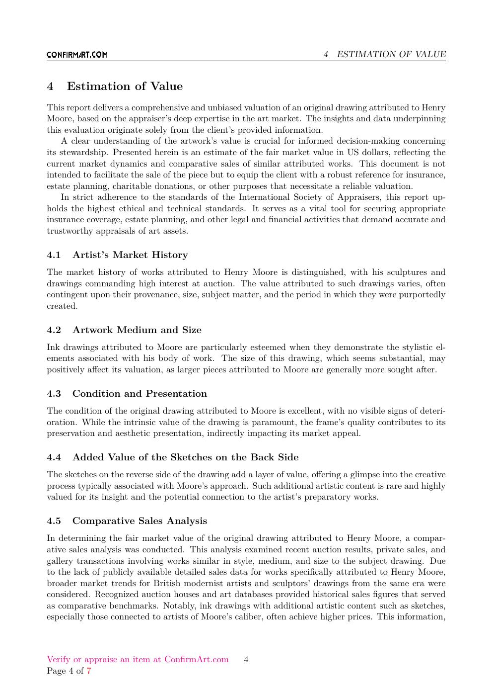Gothic Madonna report sample page 4
