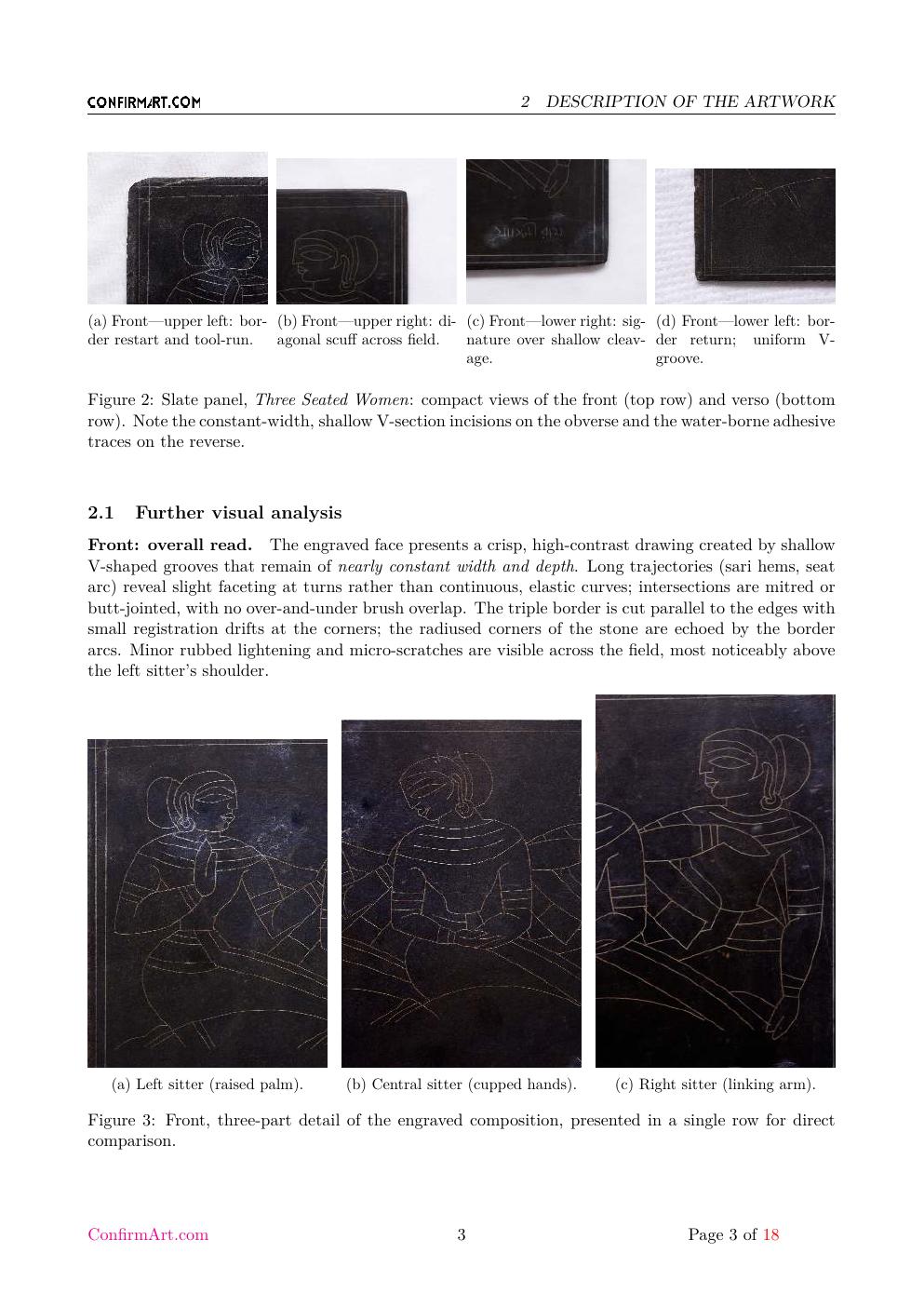 Three Seated Women report sample page 3