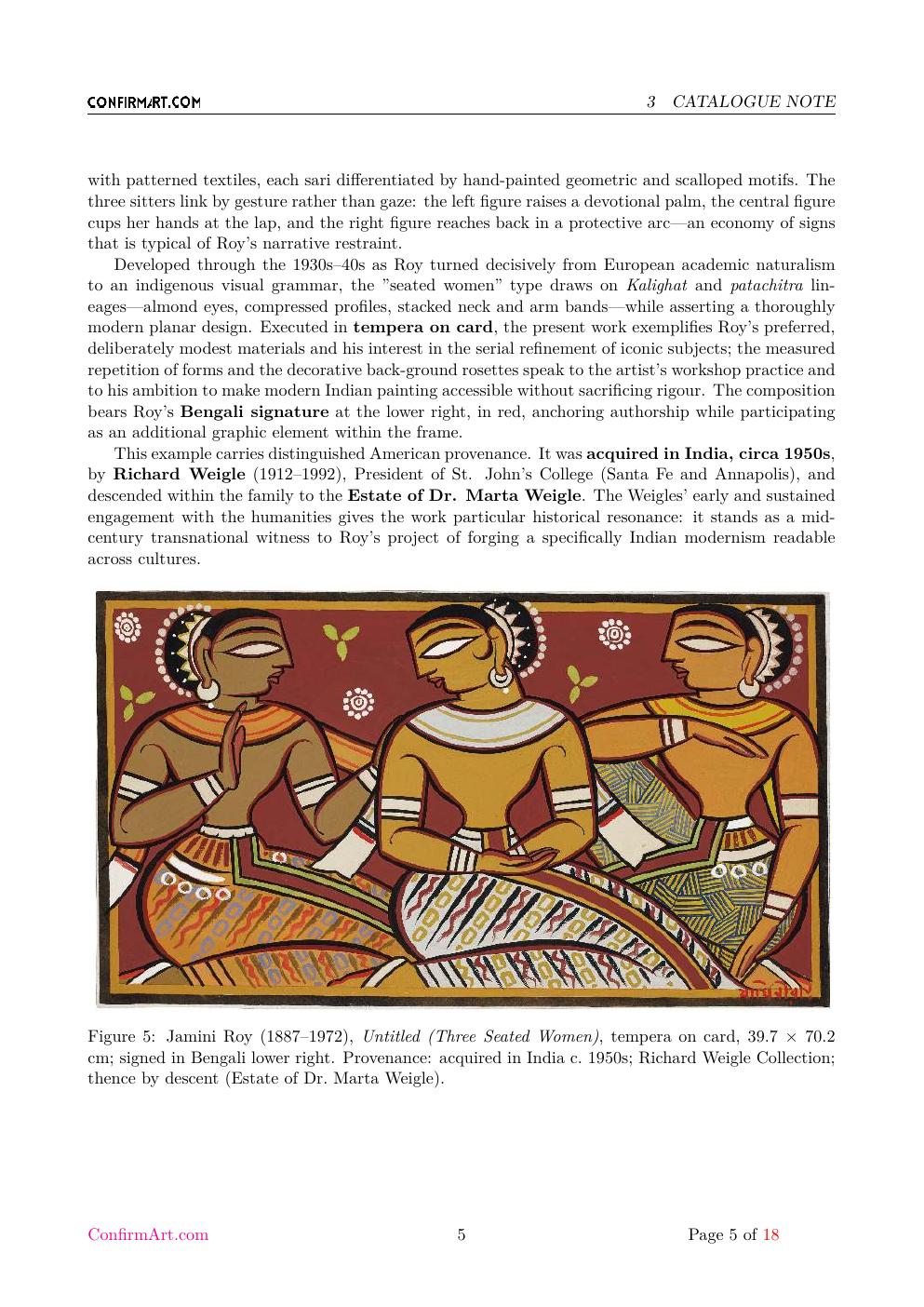 Three Seated Women report sample page 5