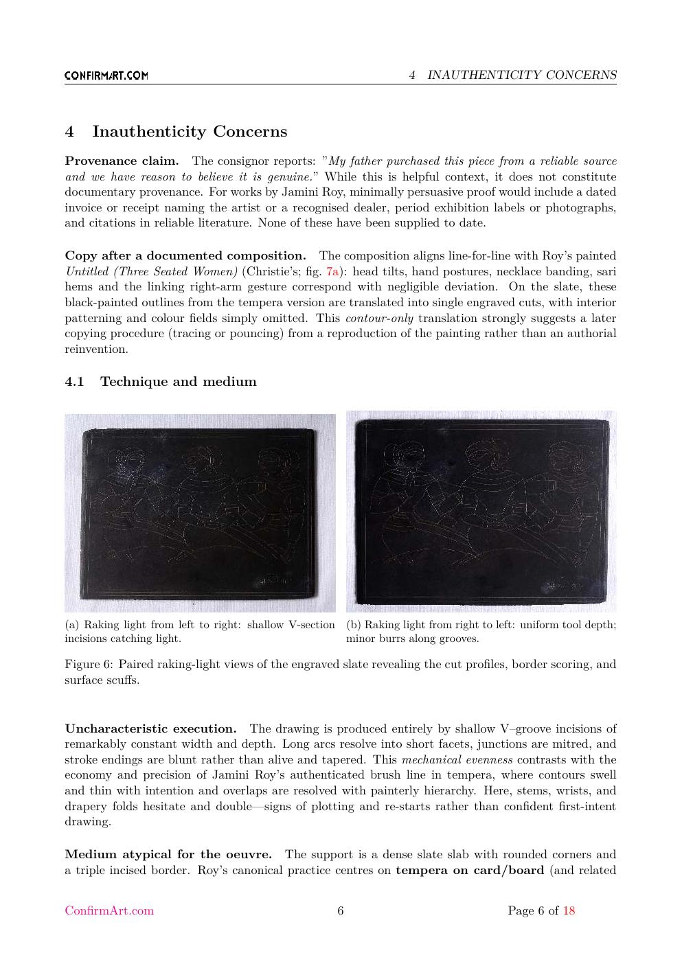 Three Seated Women report sample page 6