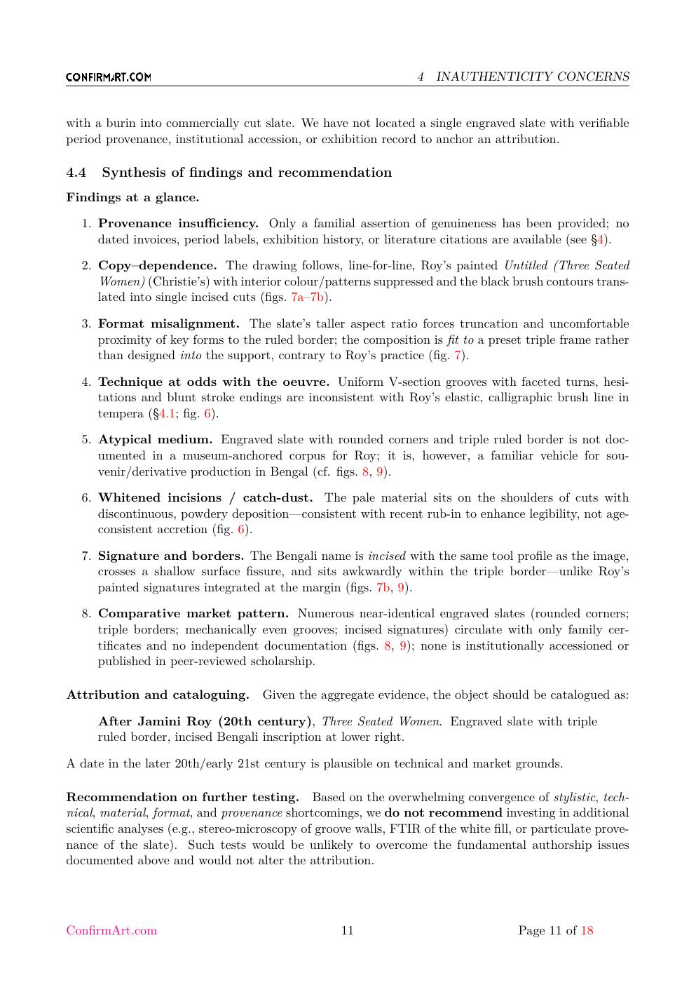 Three Seated Women report sample page 11