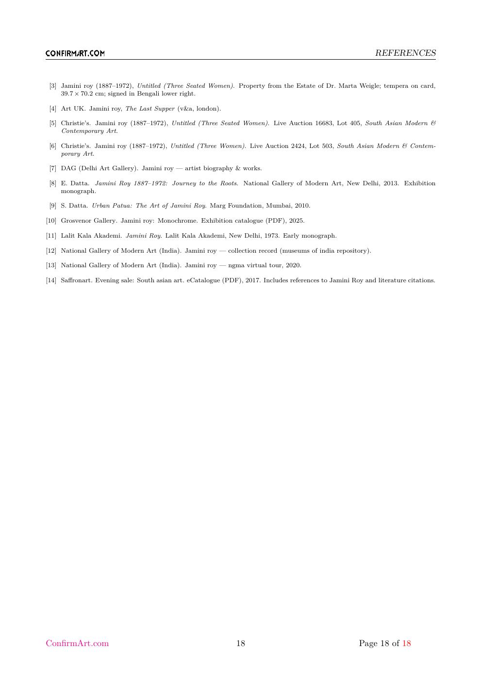 Three Seated Women report sample page 18