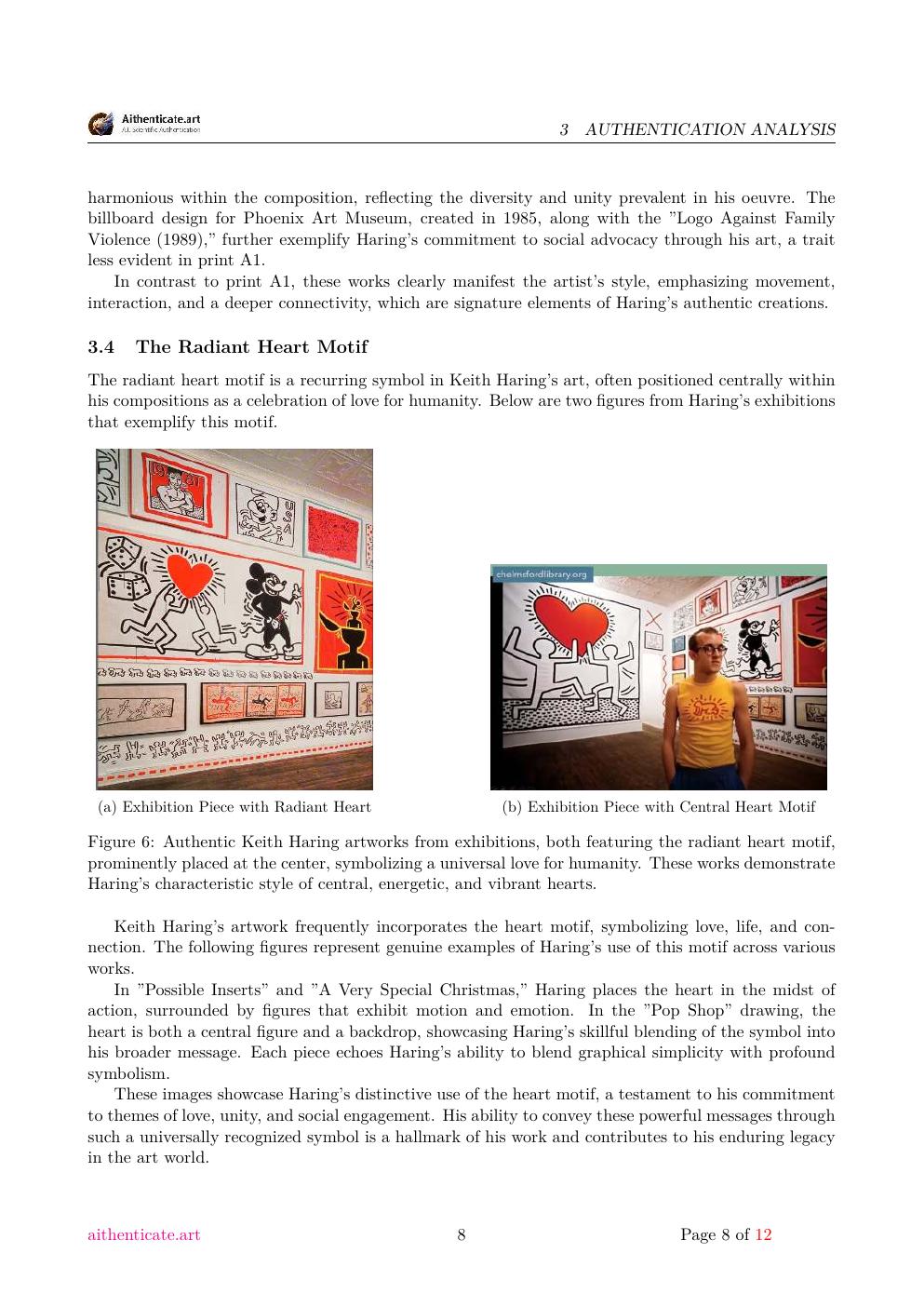 Keith Haring signature study report sample page 8