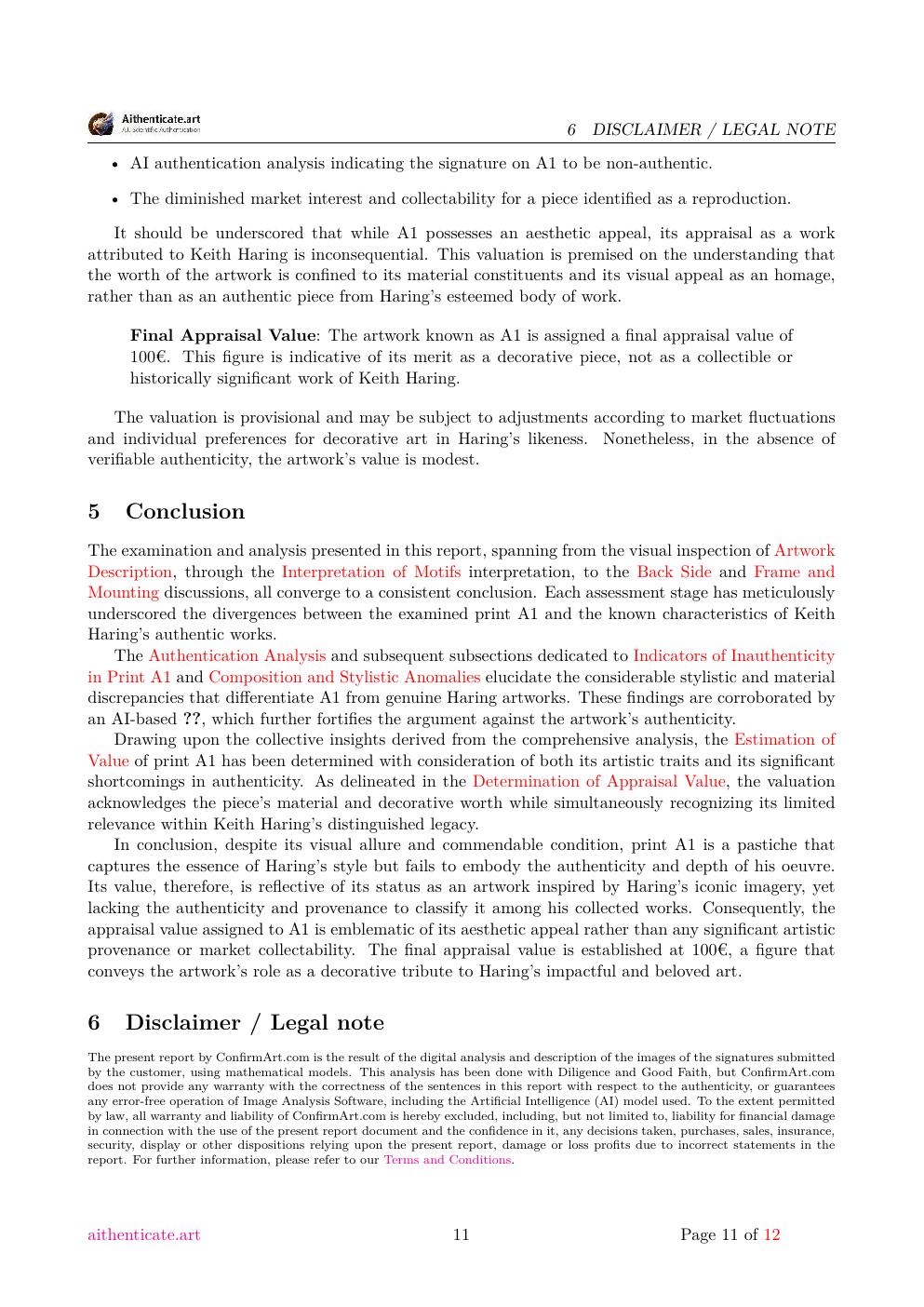 Keith Haring signature study report sample page 11