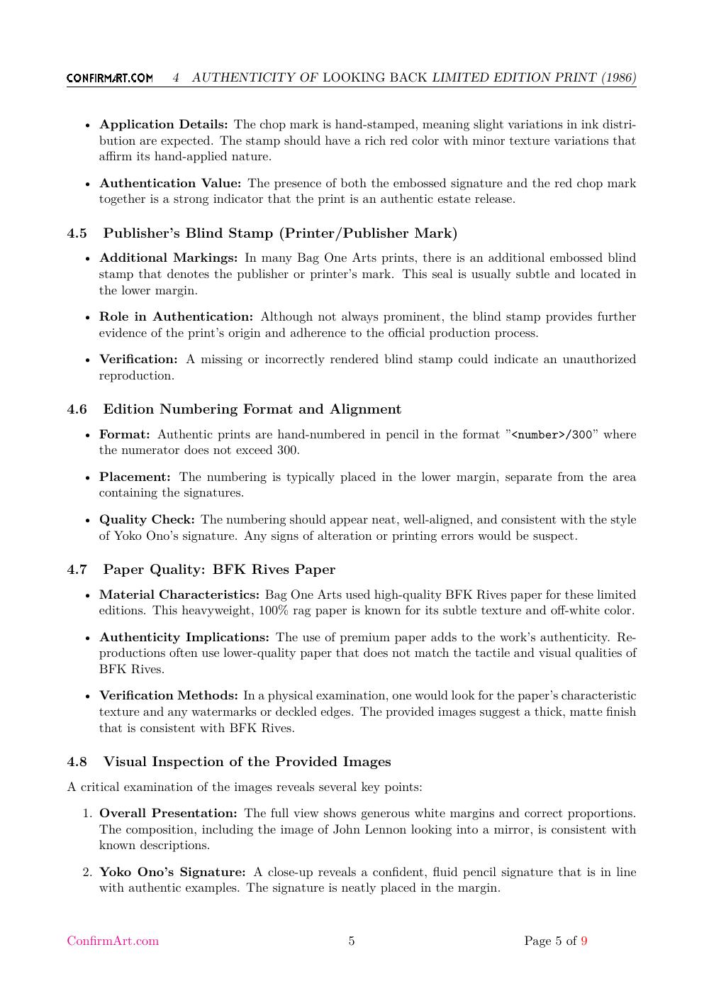 Looking Back report sample page 5