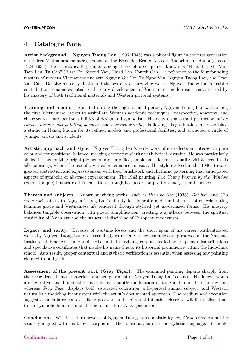 Gray Tiger report sample page 4