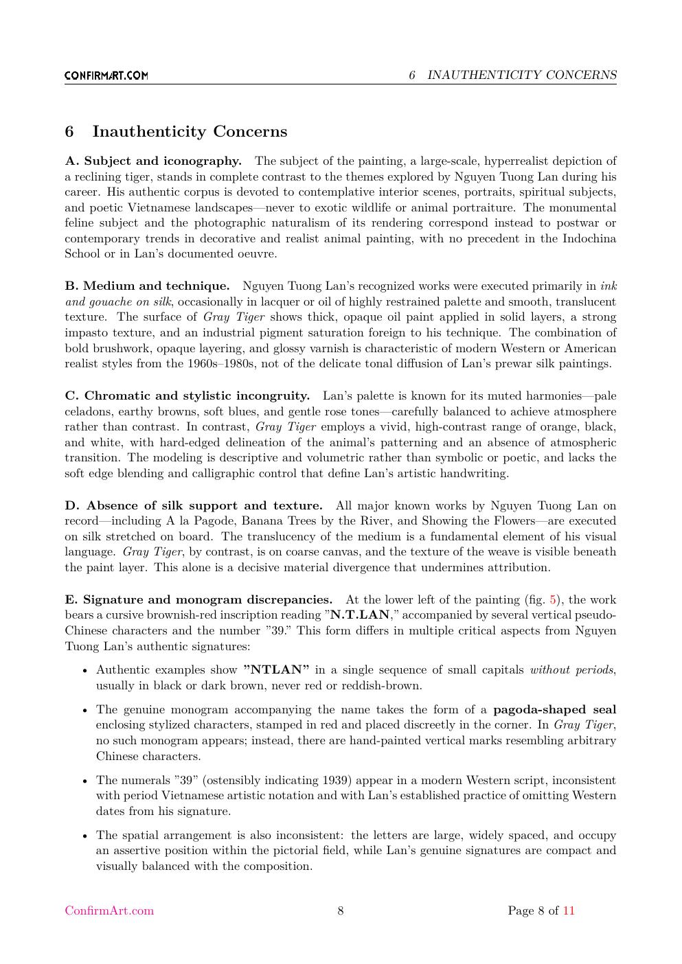 Gray Tiger report sample page 8