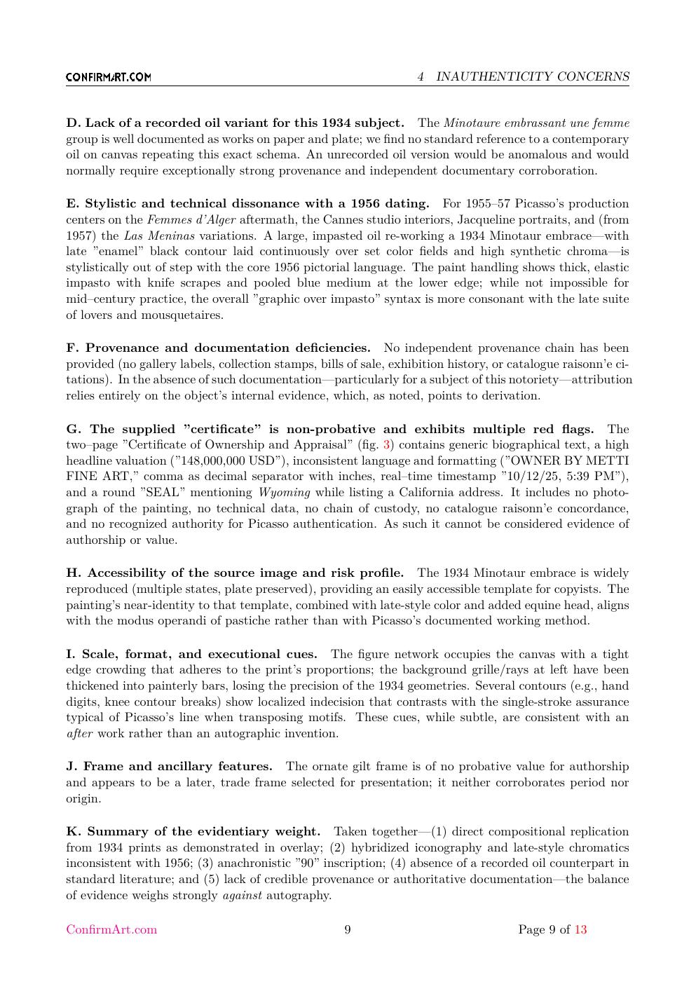 The First Kiss report sample page 9