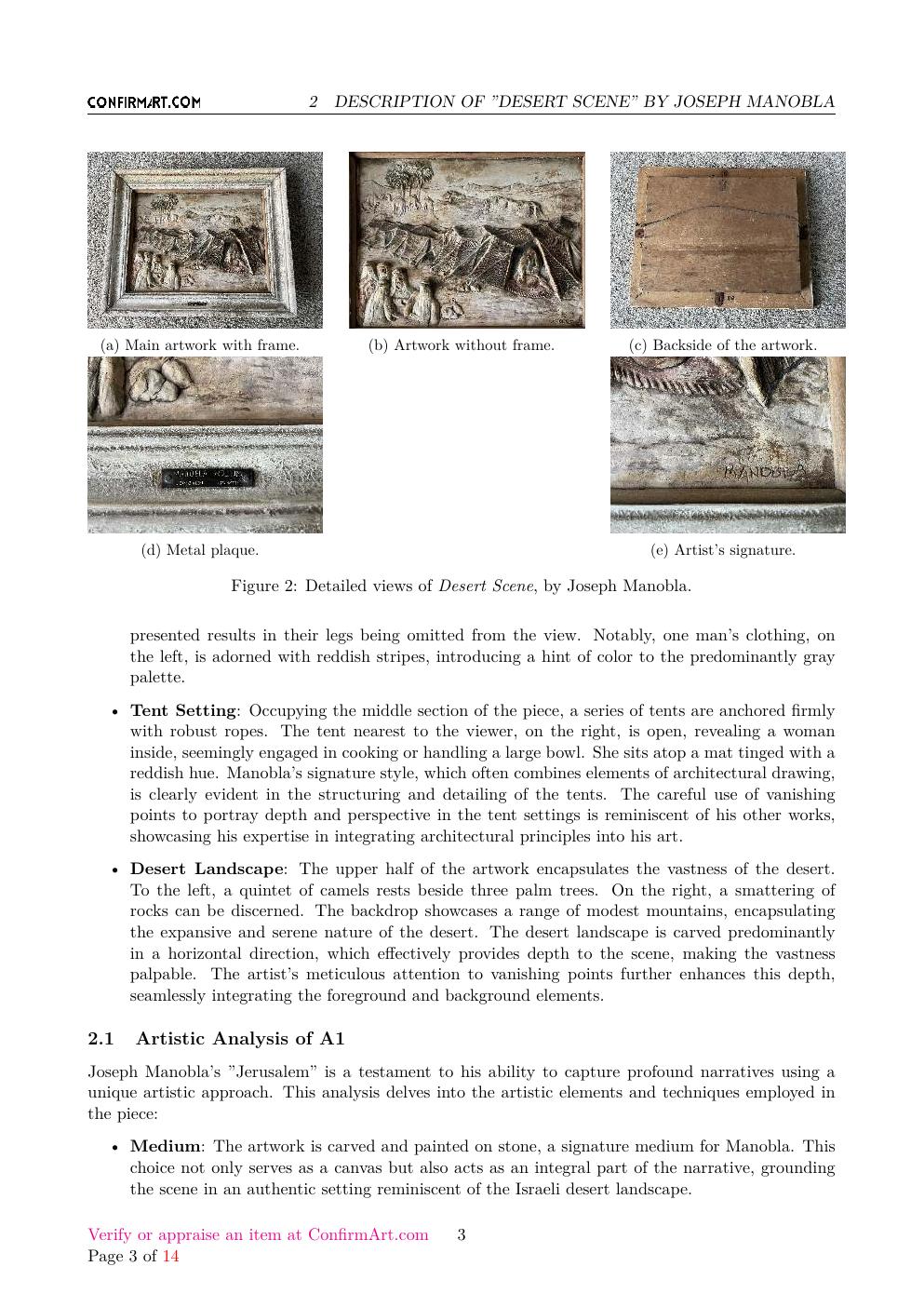 Desert Scene report sample page 3