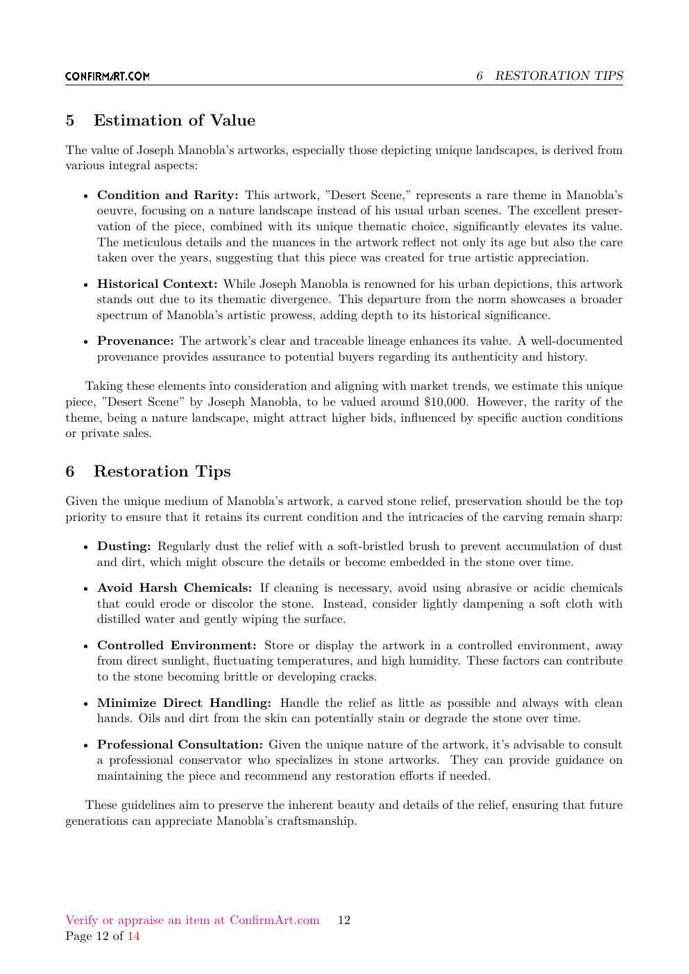 Desert Scene report sample page 12