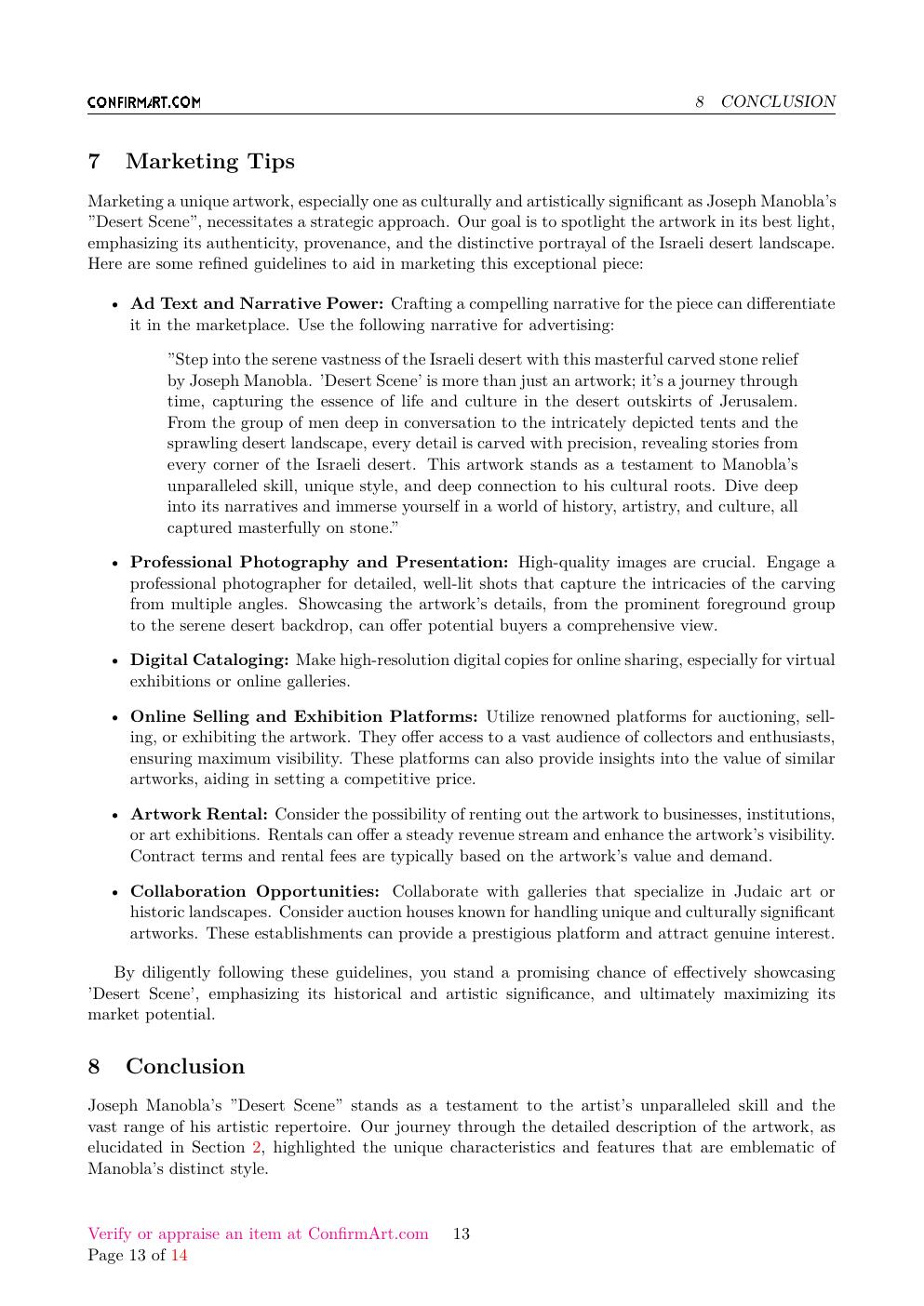 Desert Scene report sample page 13