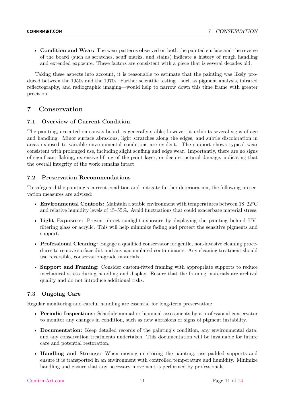 Still Life with Pitcher report sample page 11