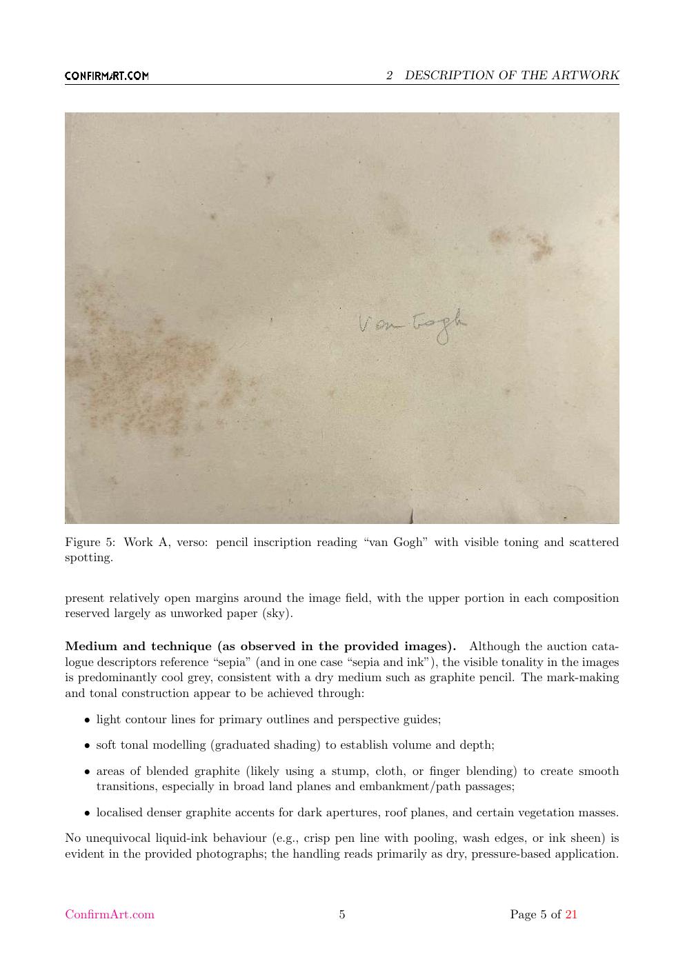 Van Gogh portrait study report sample page 5