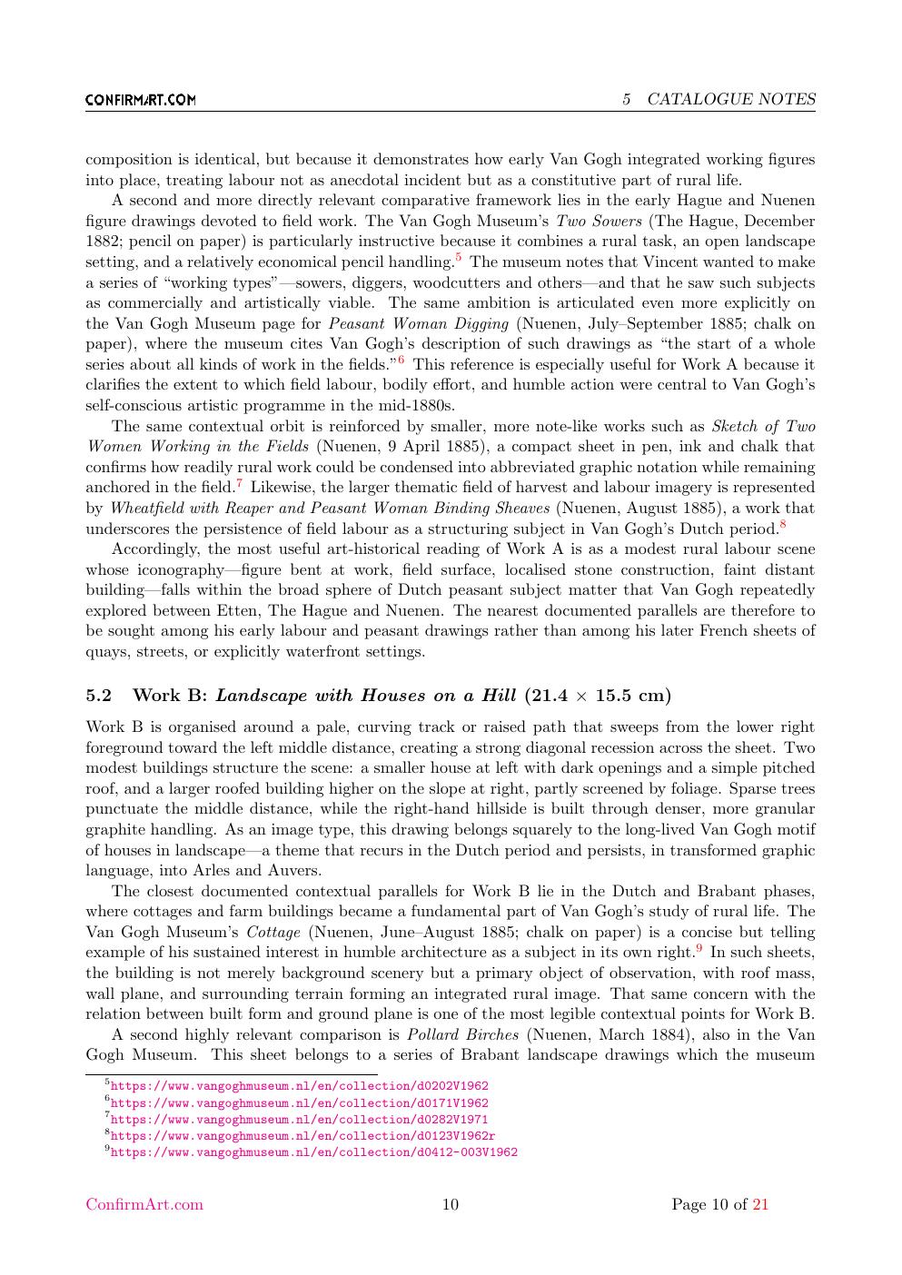 Van Gogh portrait study report sample page 10