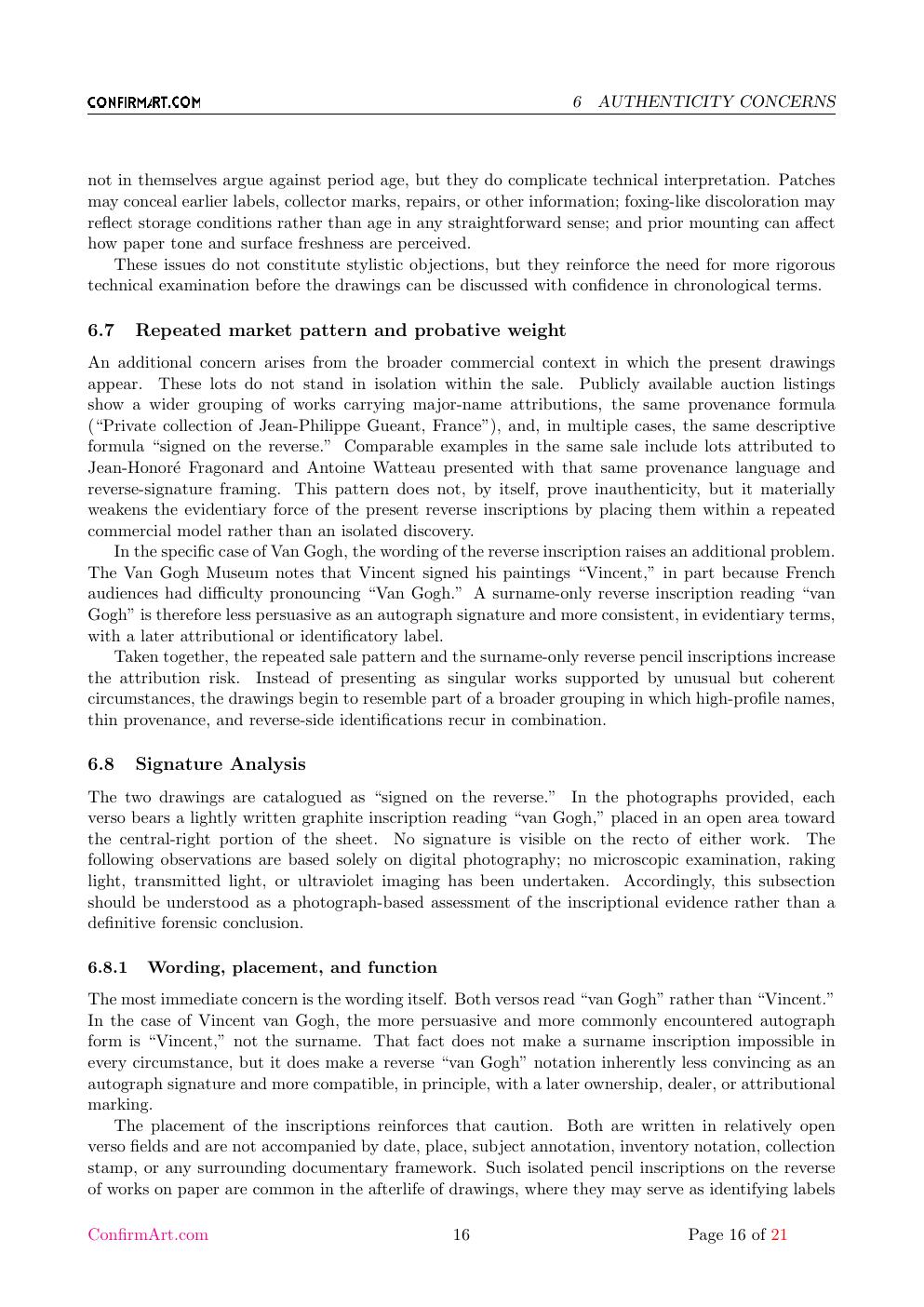 Van Gogh portrait study report sample page 16