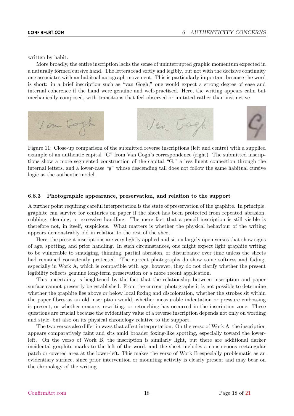 Van Gogh portrait study report sample page 18
