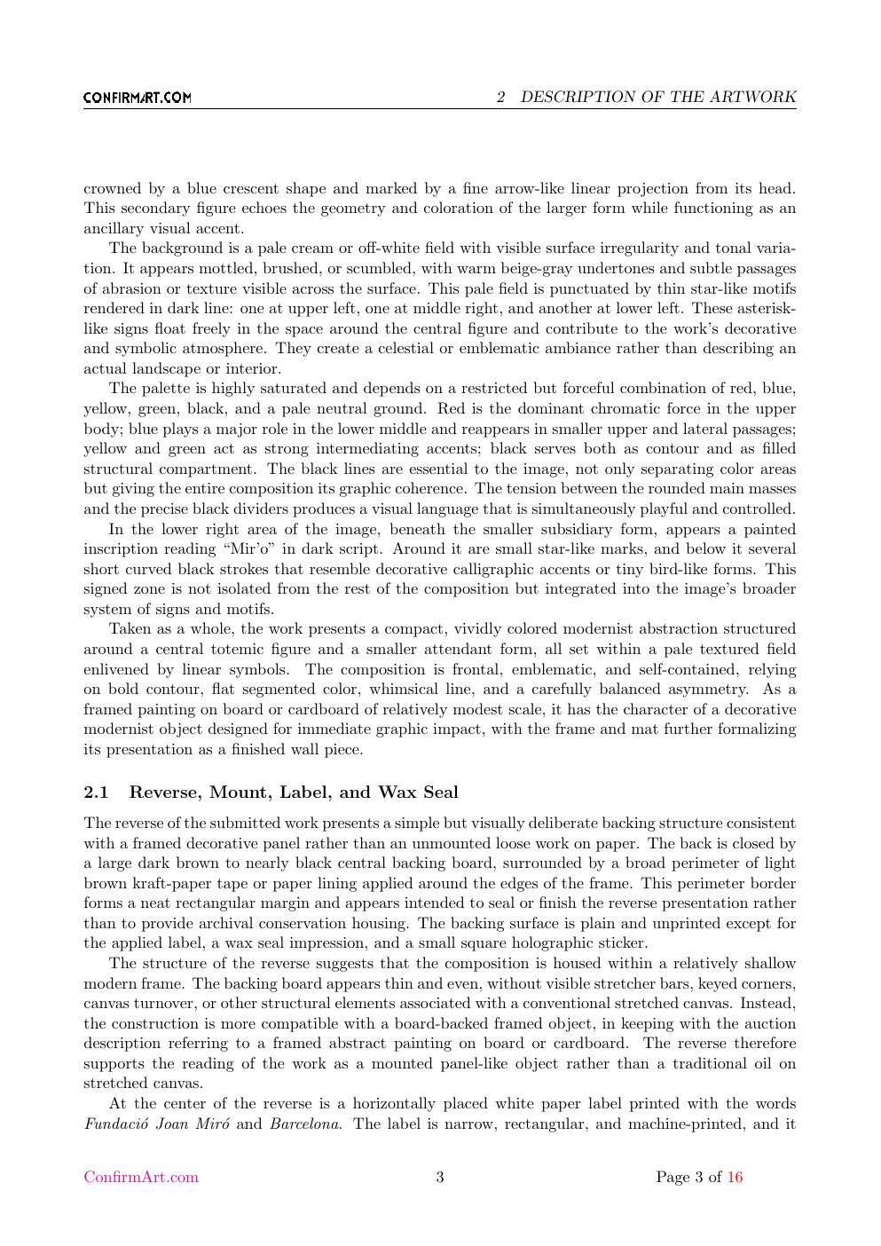 Miró report sample page 3