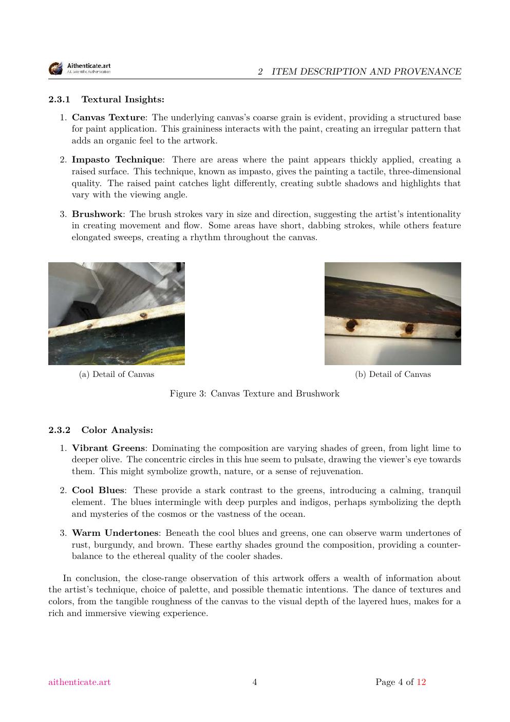 Picasso signature study report sample page 4
