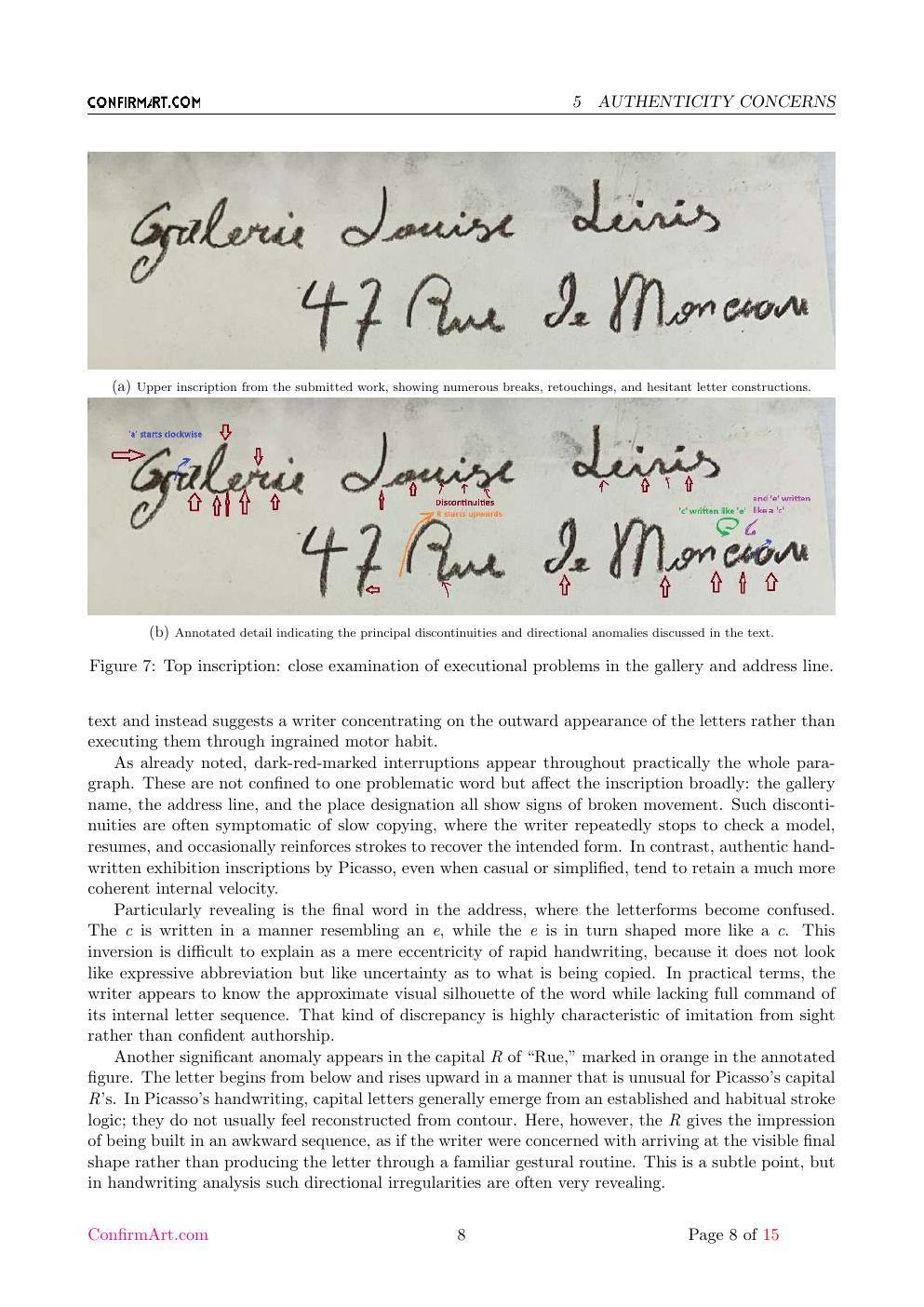 Galerie Louise Leiris report sample page 8