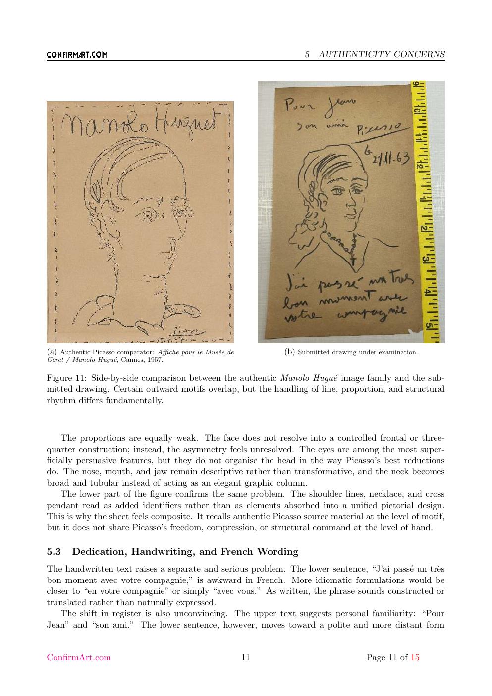 Picasso inscription study report sample page 11