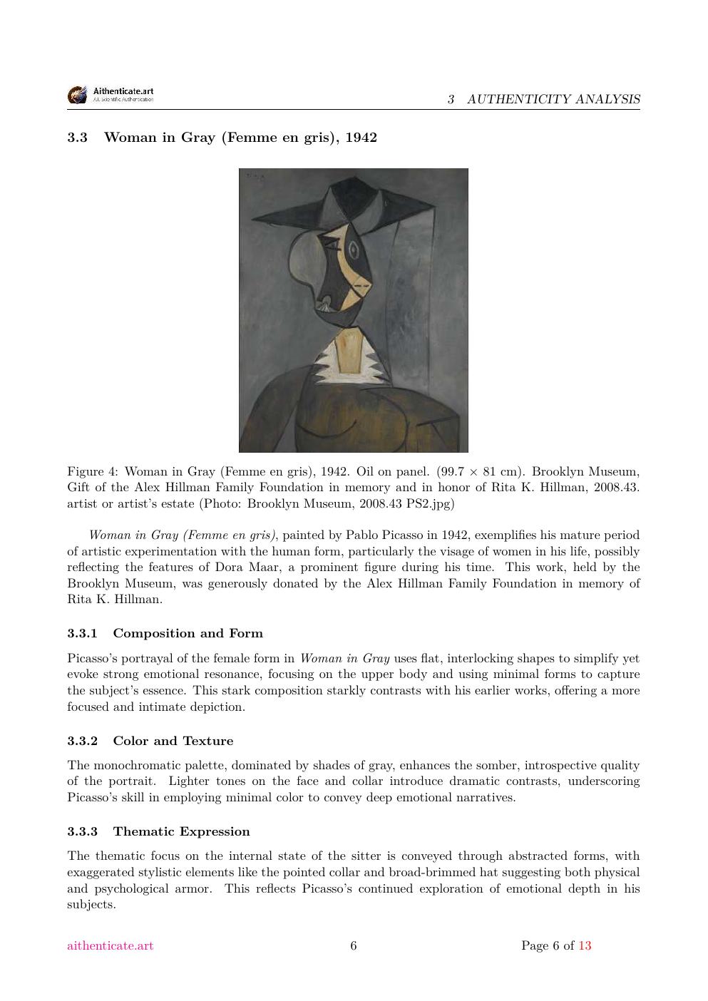 Nature morte report sample page 6