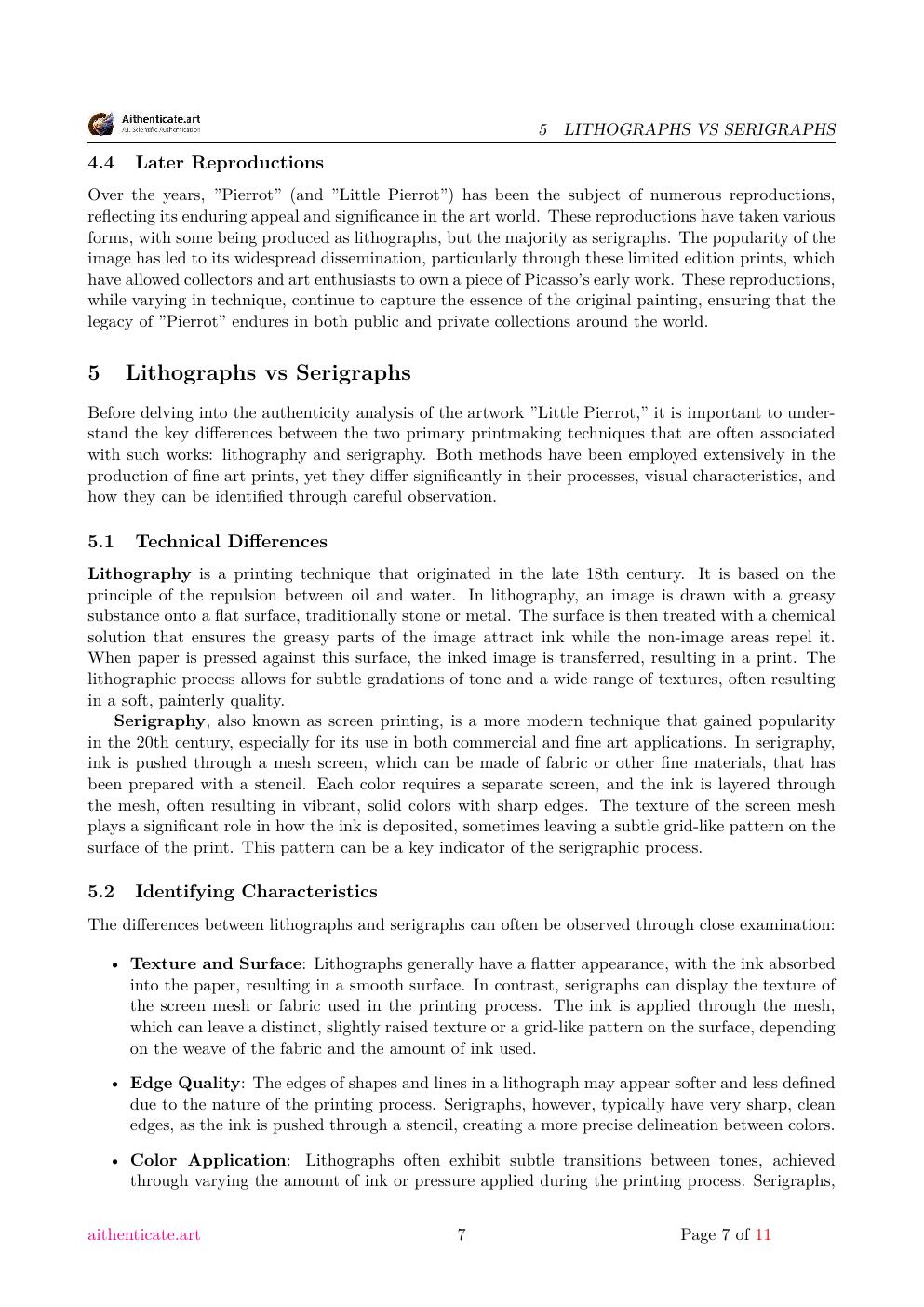 Little Pierrot report sample page 7