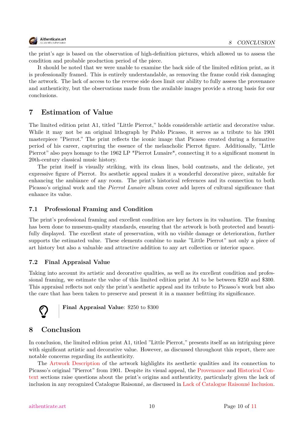 Little Pierrot report sample page 10