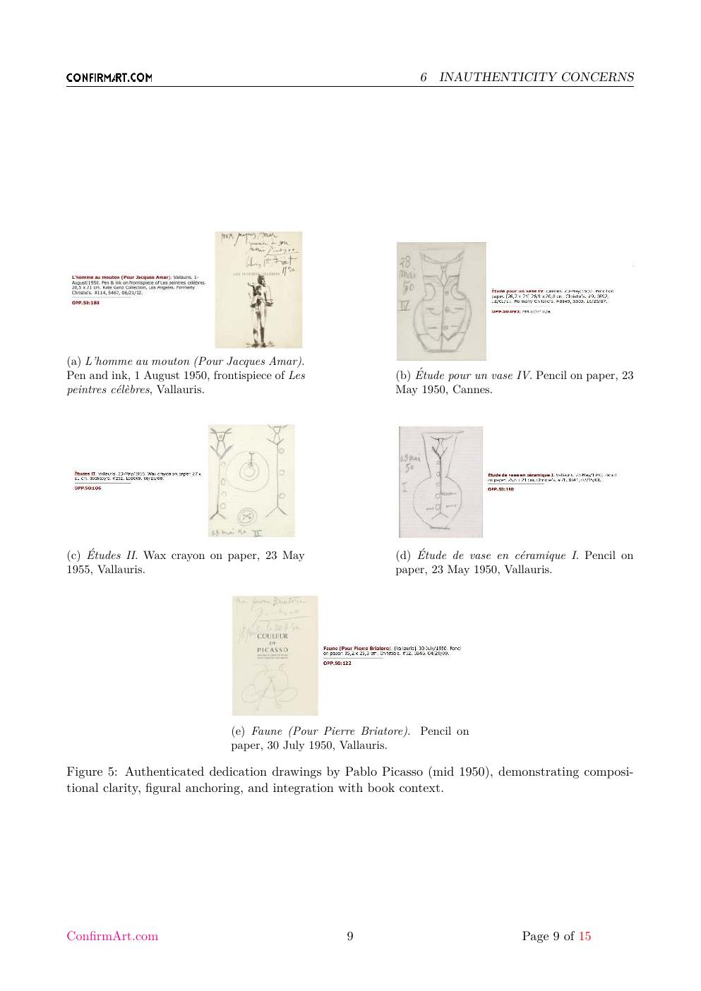 Couleurs des Maîtres -- Picasso report sample page 9
