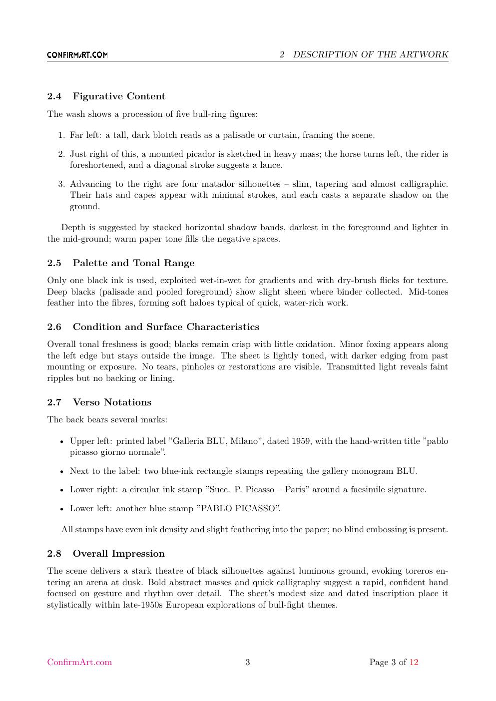 Giorno Normale report sample page 3