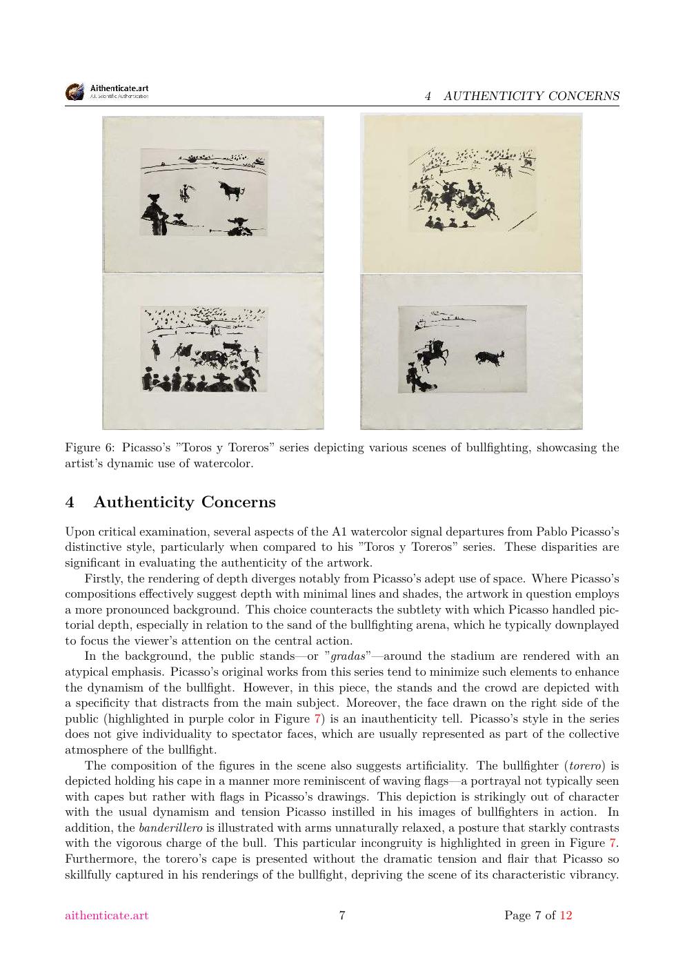 Toros y Toreros report sample page 7