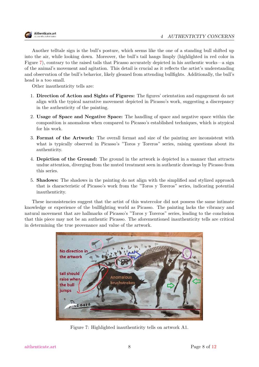 Toros y Toreros report sample page 8